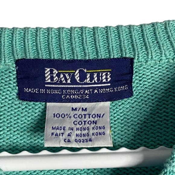 Bay Club Women's Vintage Teal Crewneck Knit Sweater - Picture 5 of 8